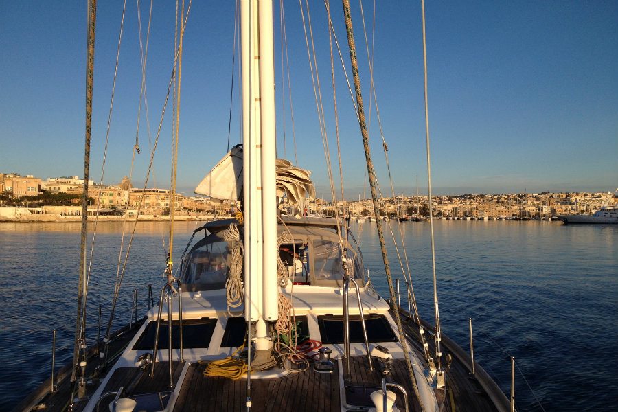 Sailing from Malta to Sicily