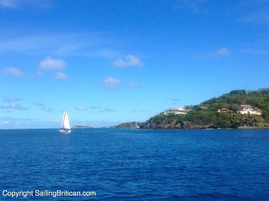 Sailing to Mustique