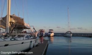 living on a boat in a marina