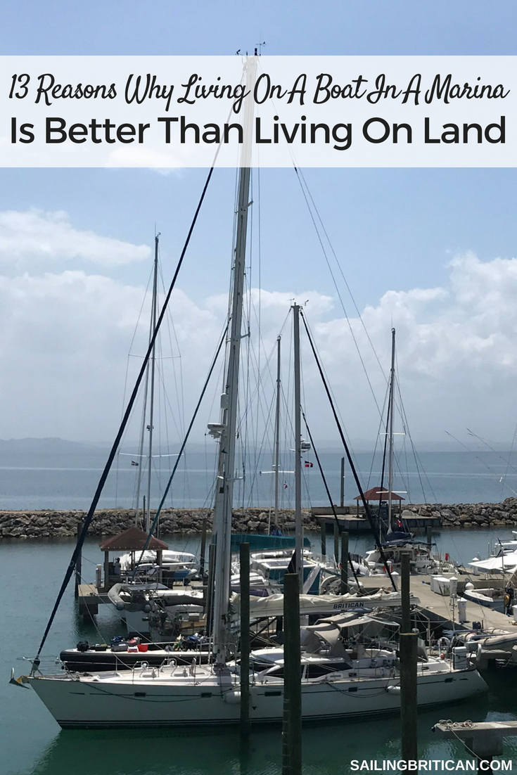 Living on a boat in a marina