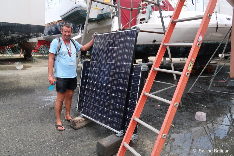 Solar Power Installation On A Sailboat
