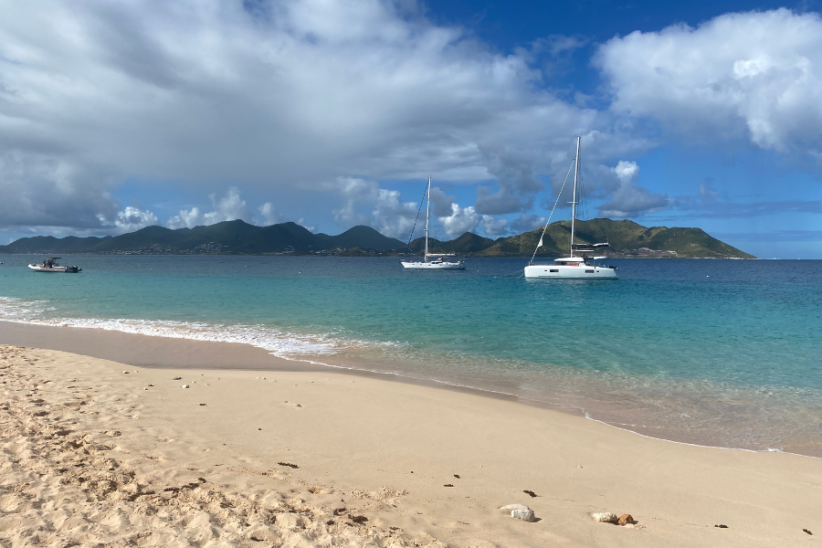 boat cruising in the Caribbean