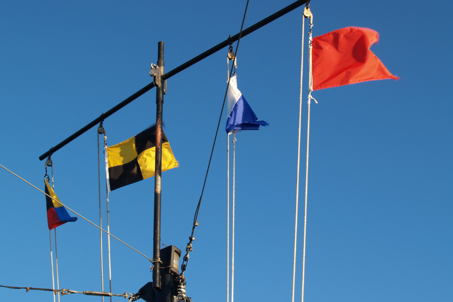 sailing boat flags