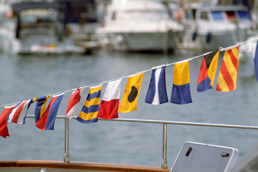 sailing boat flags