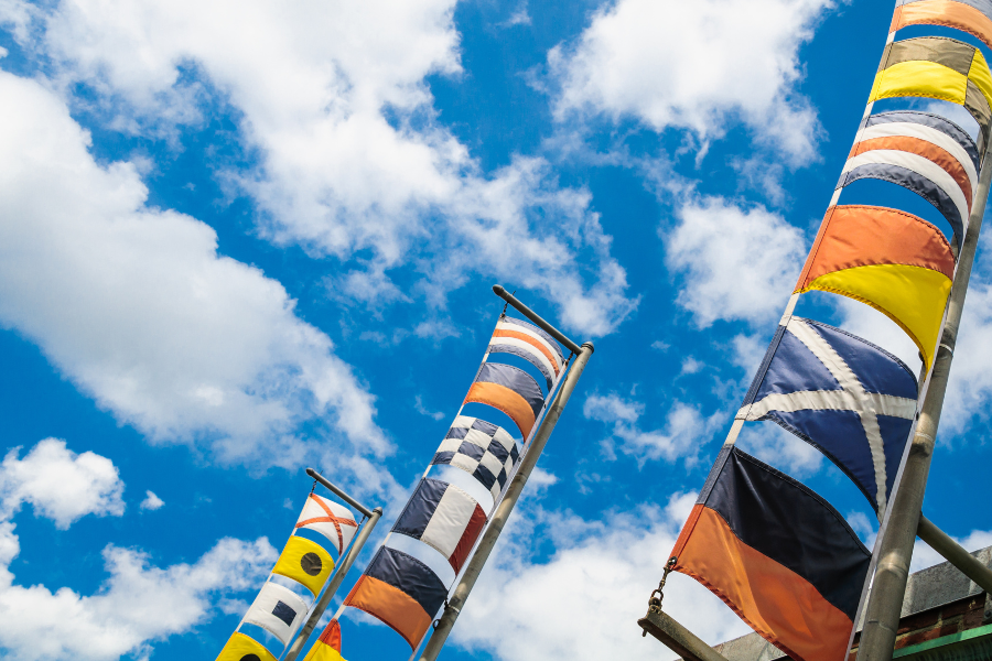 sailing boat flags