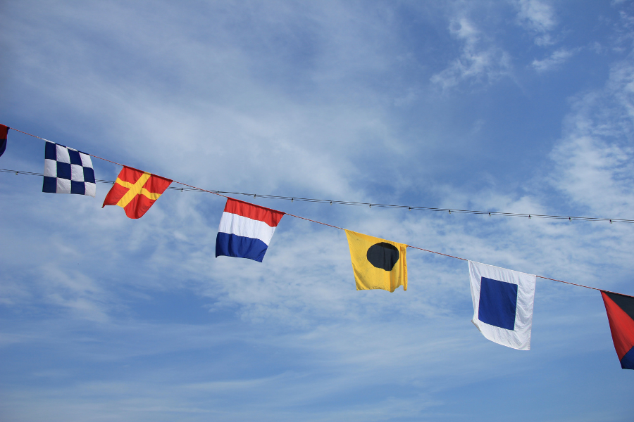 sailing boat flags